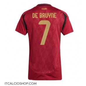 Belgio Kevin De Bruyne #7 Prima Maglia Femmina Europei 2024 Manica Corta